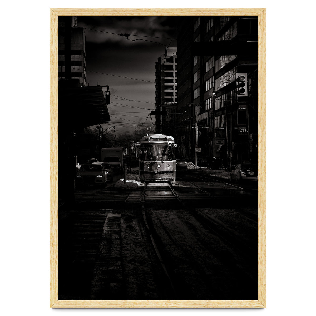 The 512 St. Clair Streetcar Toronto Canada Toned Version