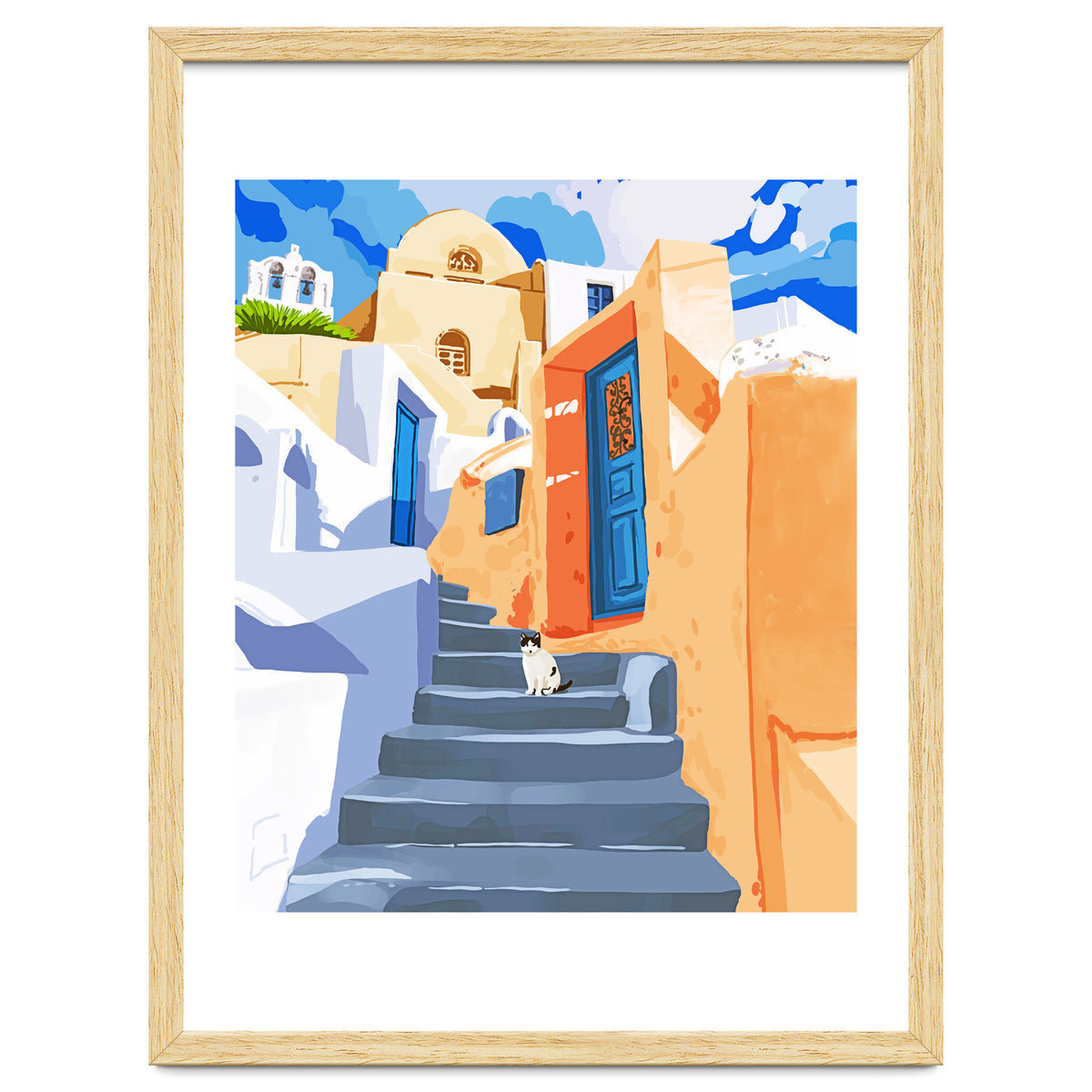 Cat in Greece, Architecture Tropical Exotic Travel