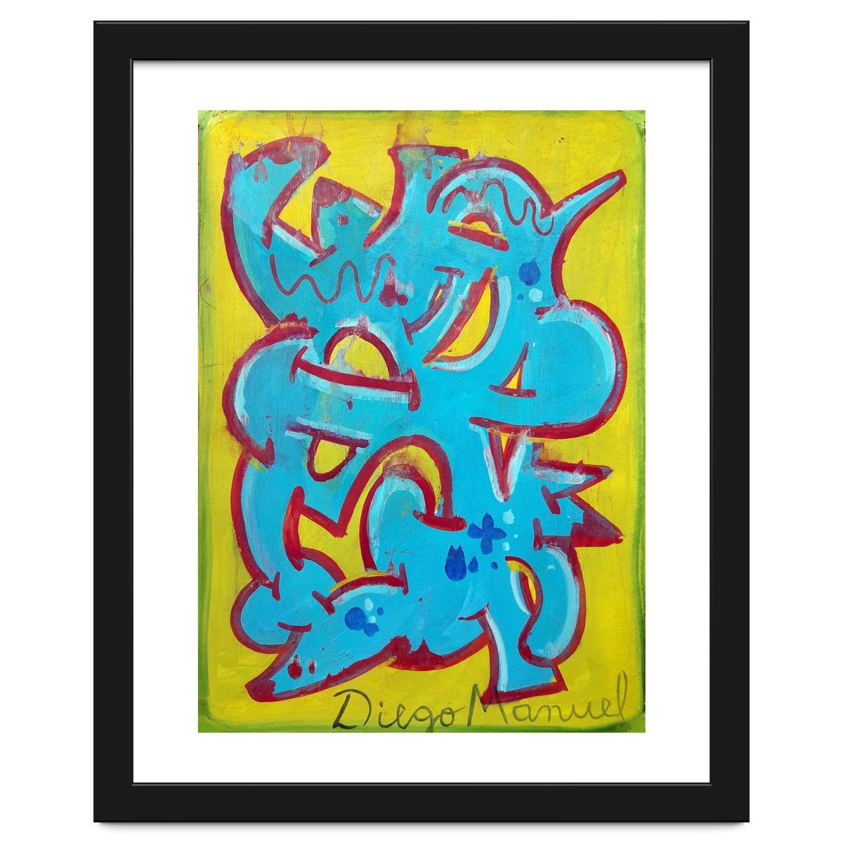 Forma Celeste Sobre Amarillo 3