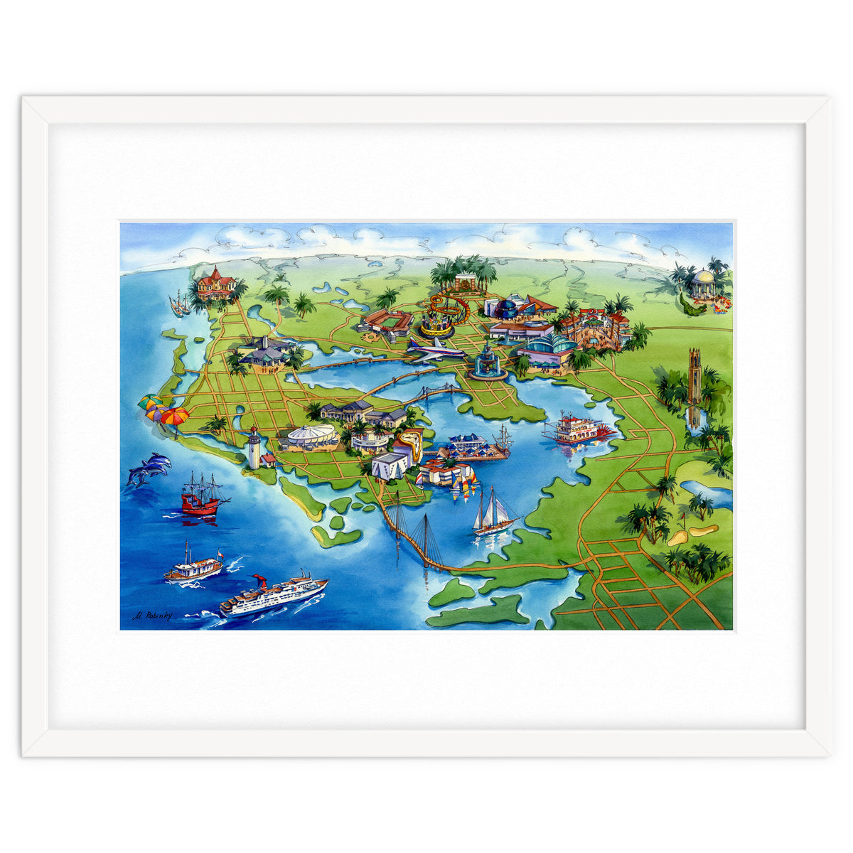 Tampa Bay Illustrated Map