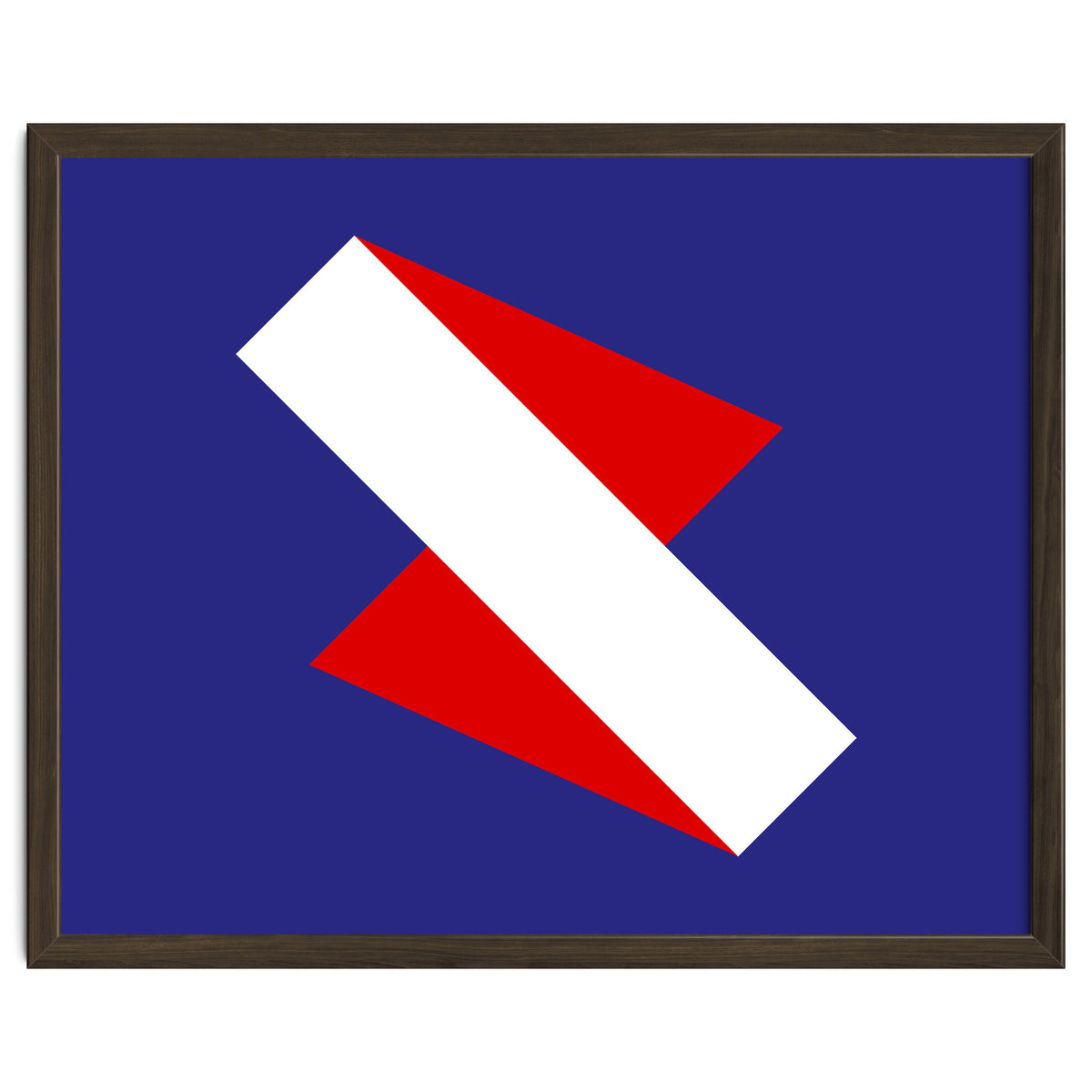 Geometric Shapes No. 68 - red & royal blue