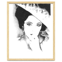 'Liz' - Elizabeth Taylor Charcoal Portrait