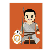 BB8 and Rey Toy (Print Only)