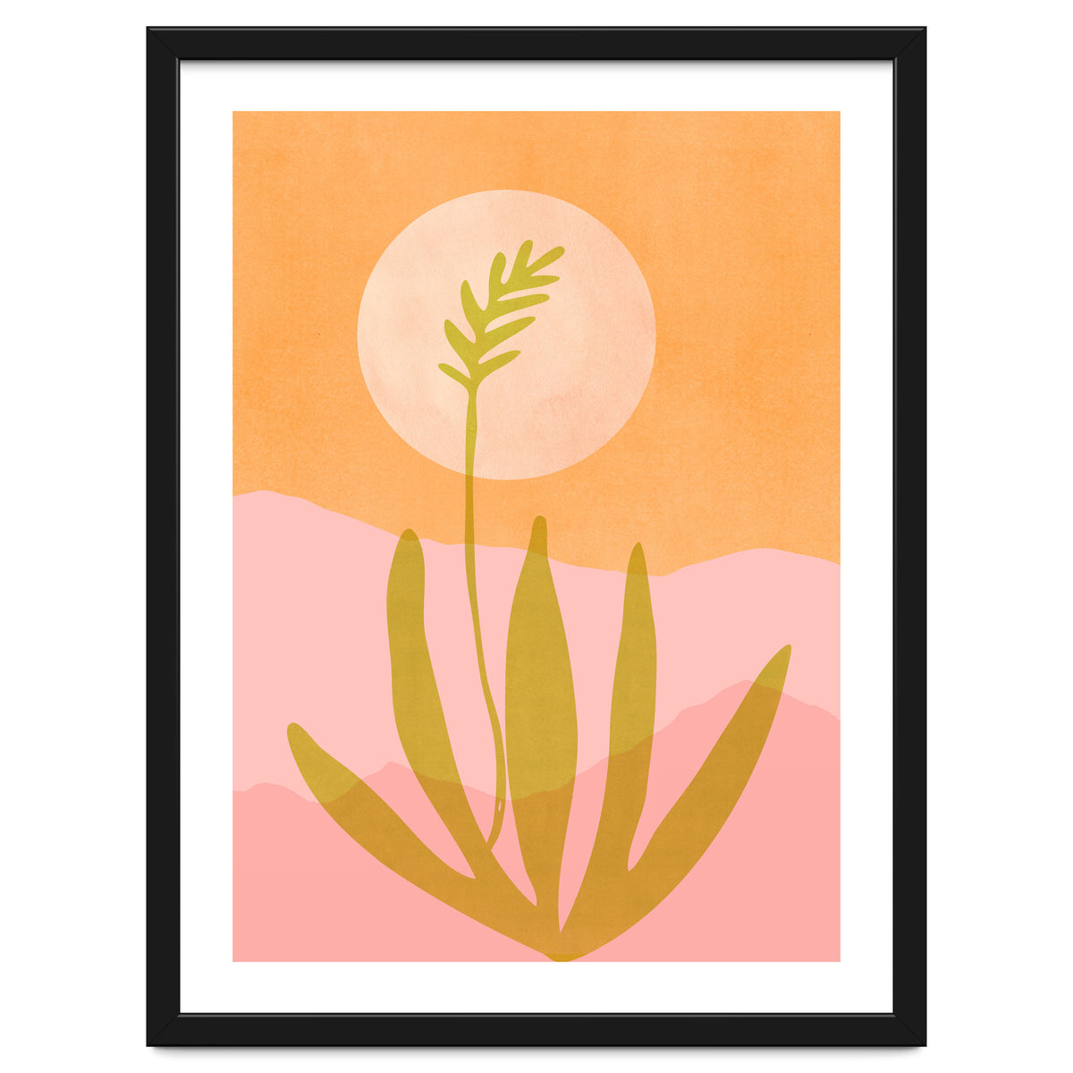 Desert Moon With Agave