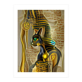 Ancient Egyptian Cat Goddess Bastet AI Art (Print Only) thumbnail