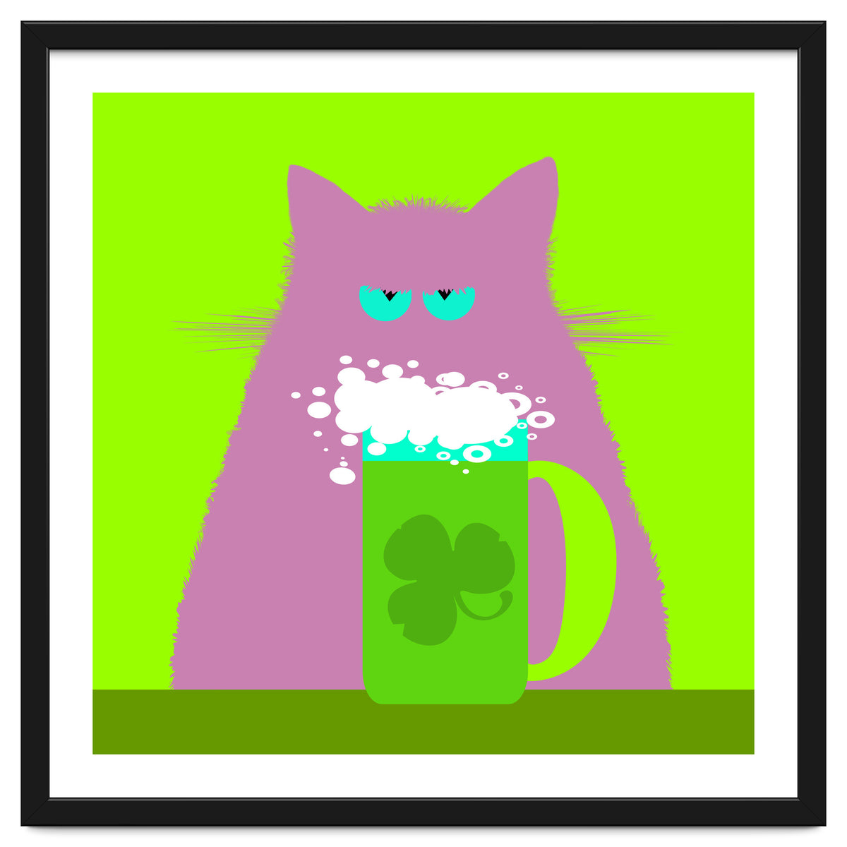 Saint Patrick's Day Lilac Cat