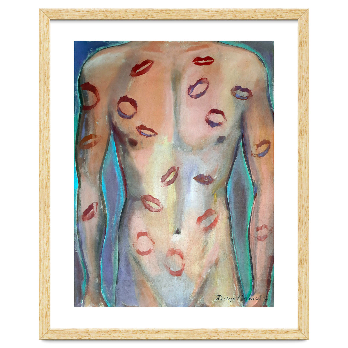 Torso Masculino Con Besos