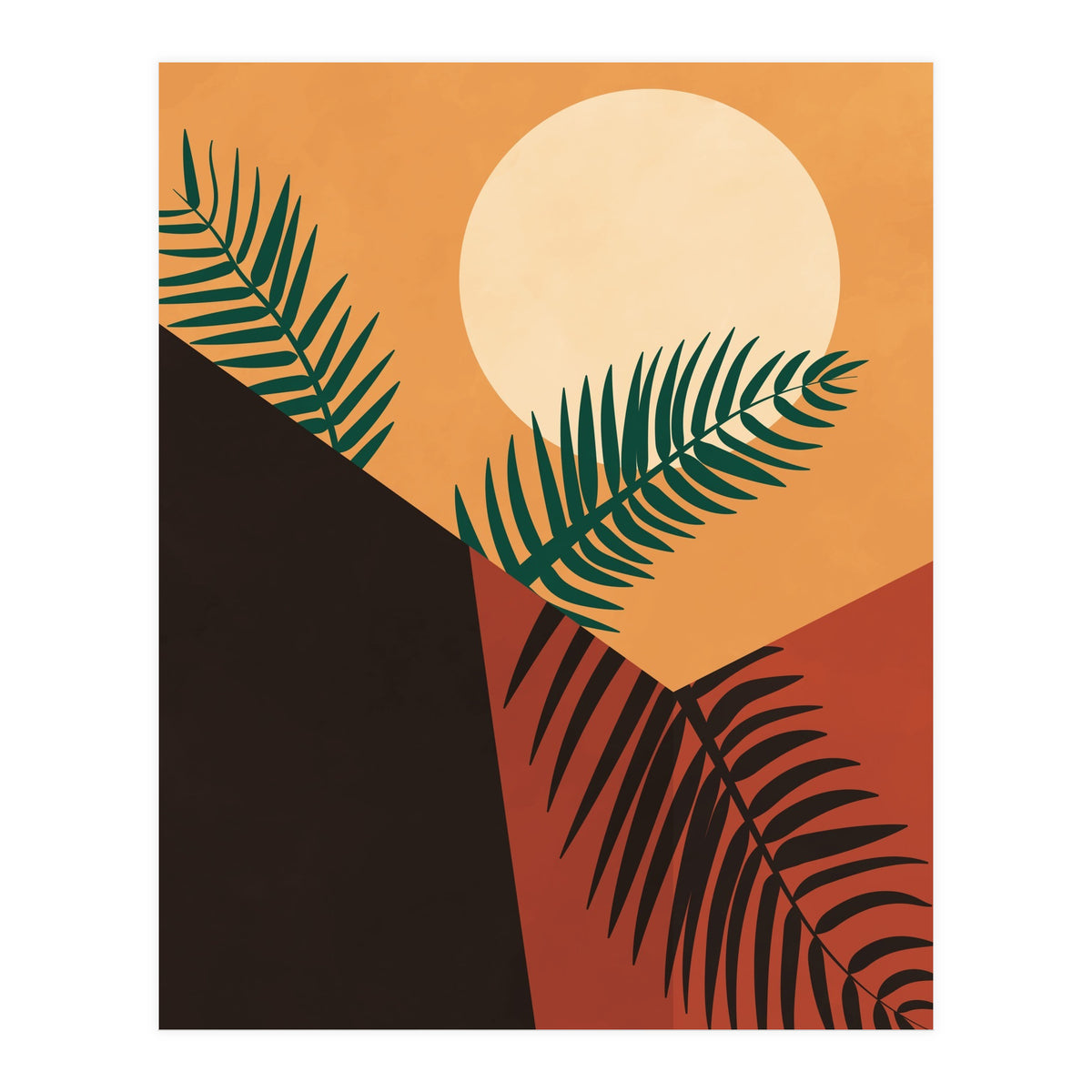 Bohemian Palm Tree Leaves (Print Only)