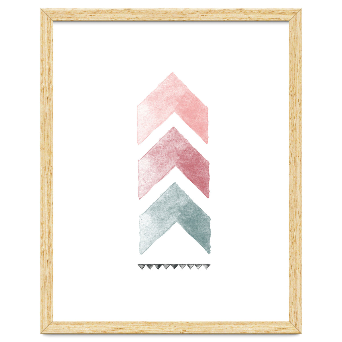 Pink And Blue Watercolor Chevron