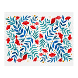 Magical garden - red and turquoise (Print Only) thumbnail