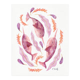 Swirling Narwhals | Pink (Print Only) thumbnail