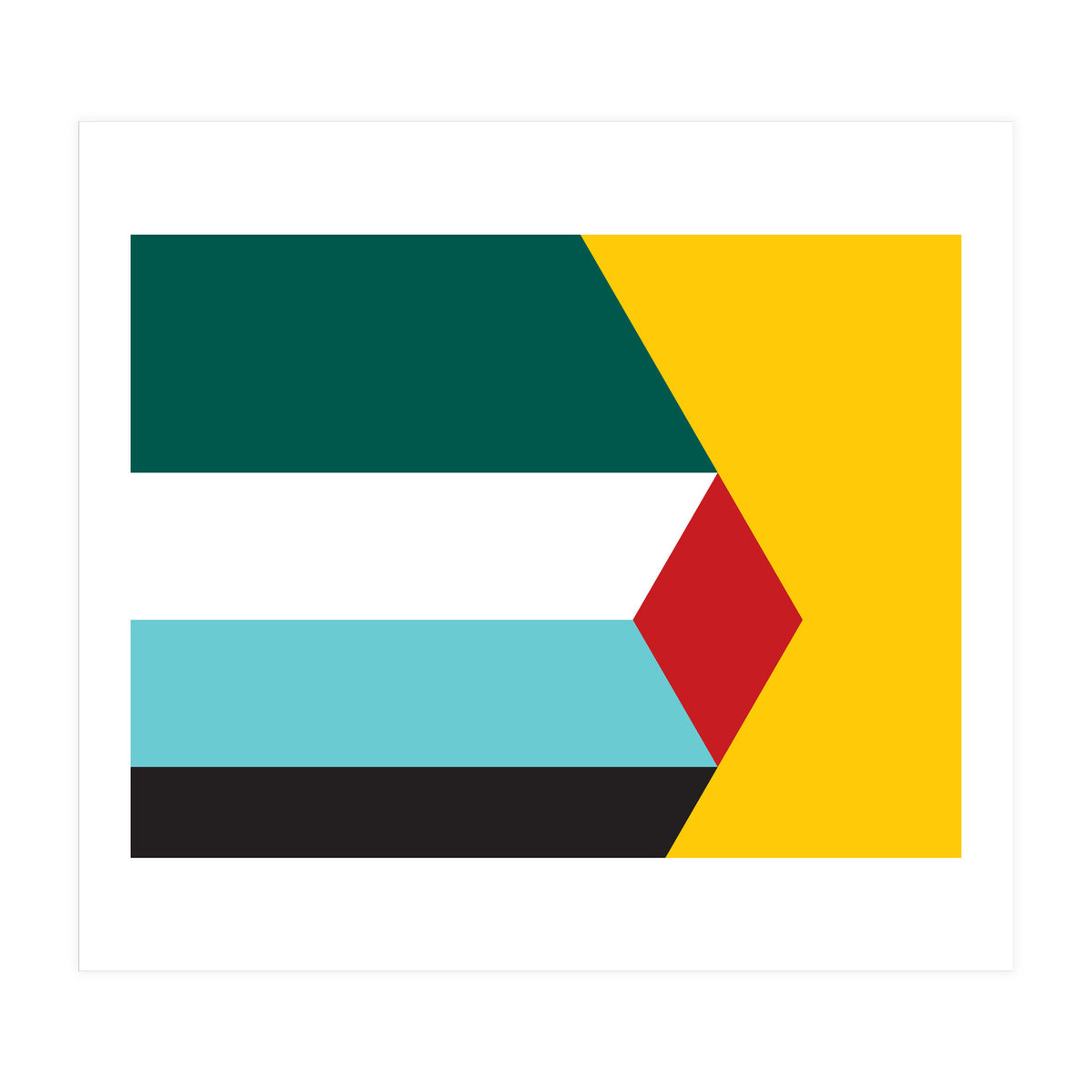 Geometric Shapes No. 43 - yellow & green (Print Only)