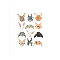 Rabbits in Glasses (Print Only)