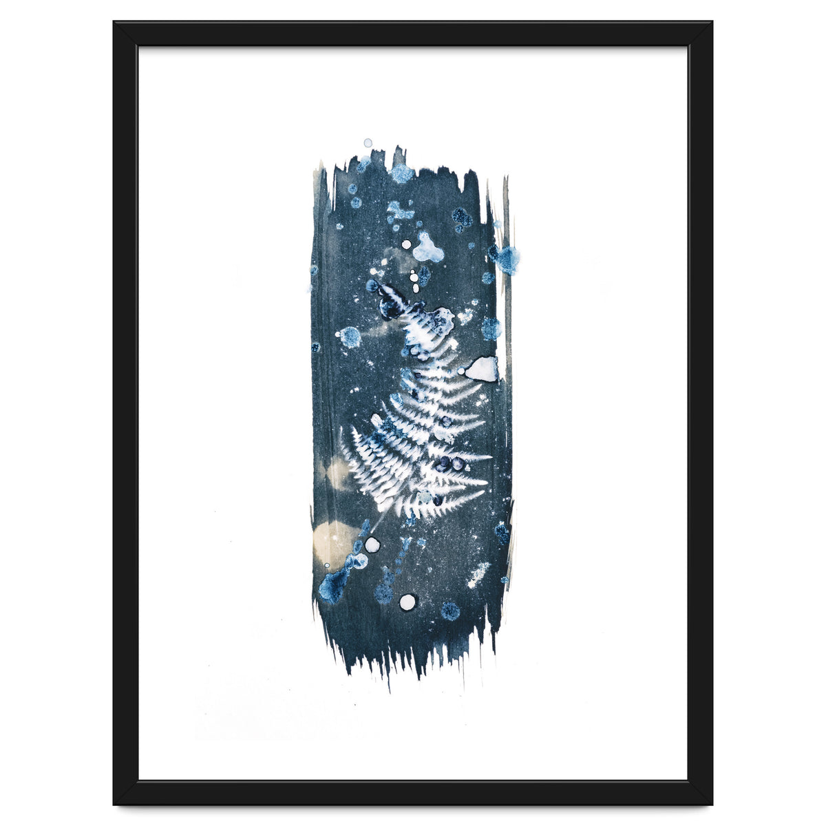 Indigo Blue Botanical Leaves No. 17