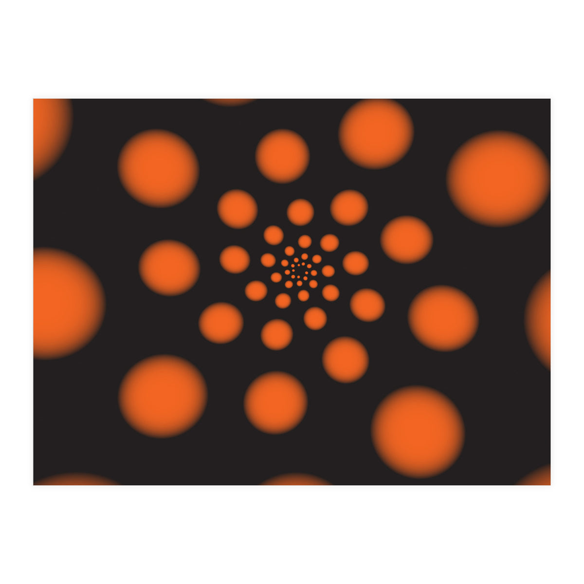 Orange Spiral Dots (Print Only)