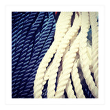 Blue and white fishing rope (Print Only) thumbnail
