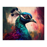 Peacock Bright Modern Painting (Print Only) thumbnail