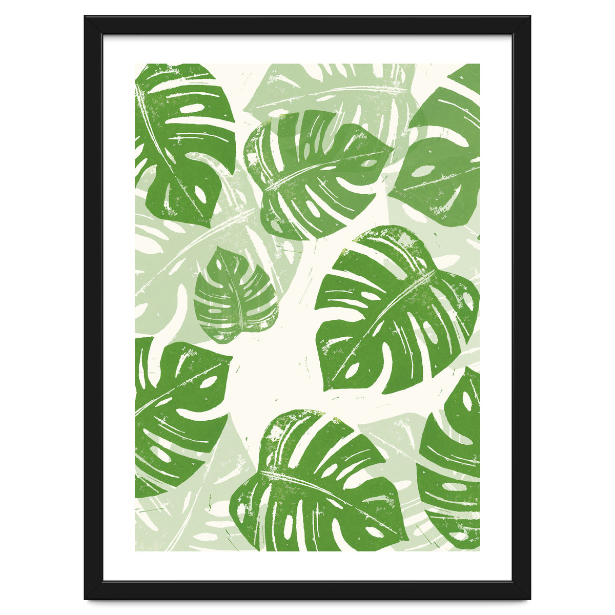 Linocut Monstera
