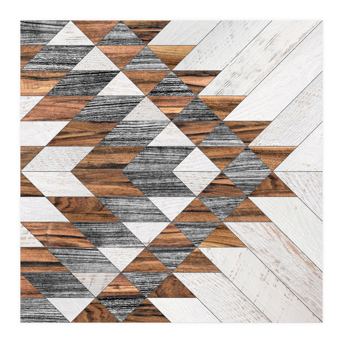 Urban Tribal Pattern No.12 - Aztec - Wood (Print Only)