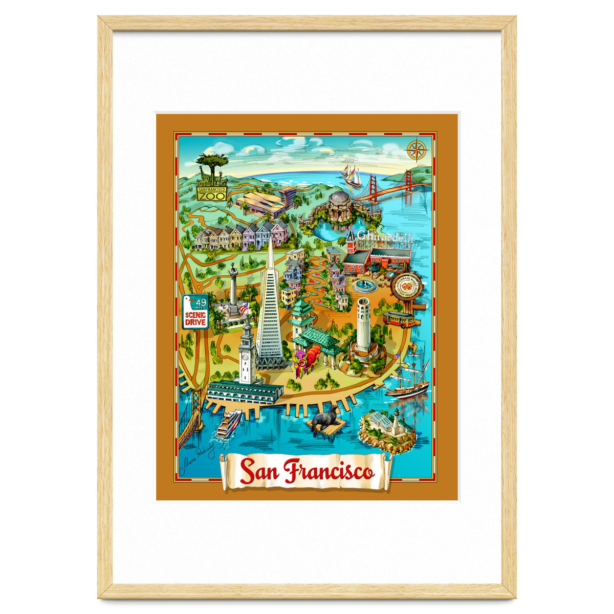 San Francisco Map Illustration