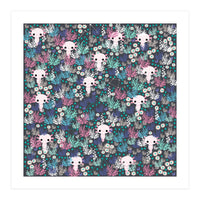 Cute underwater axolotl pattern with coral (Print Only)