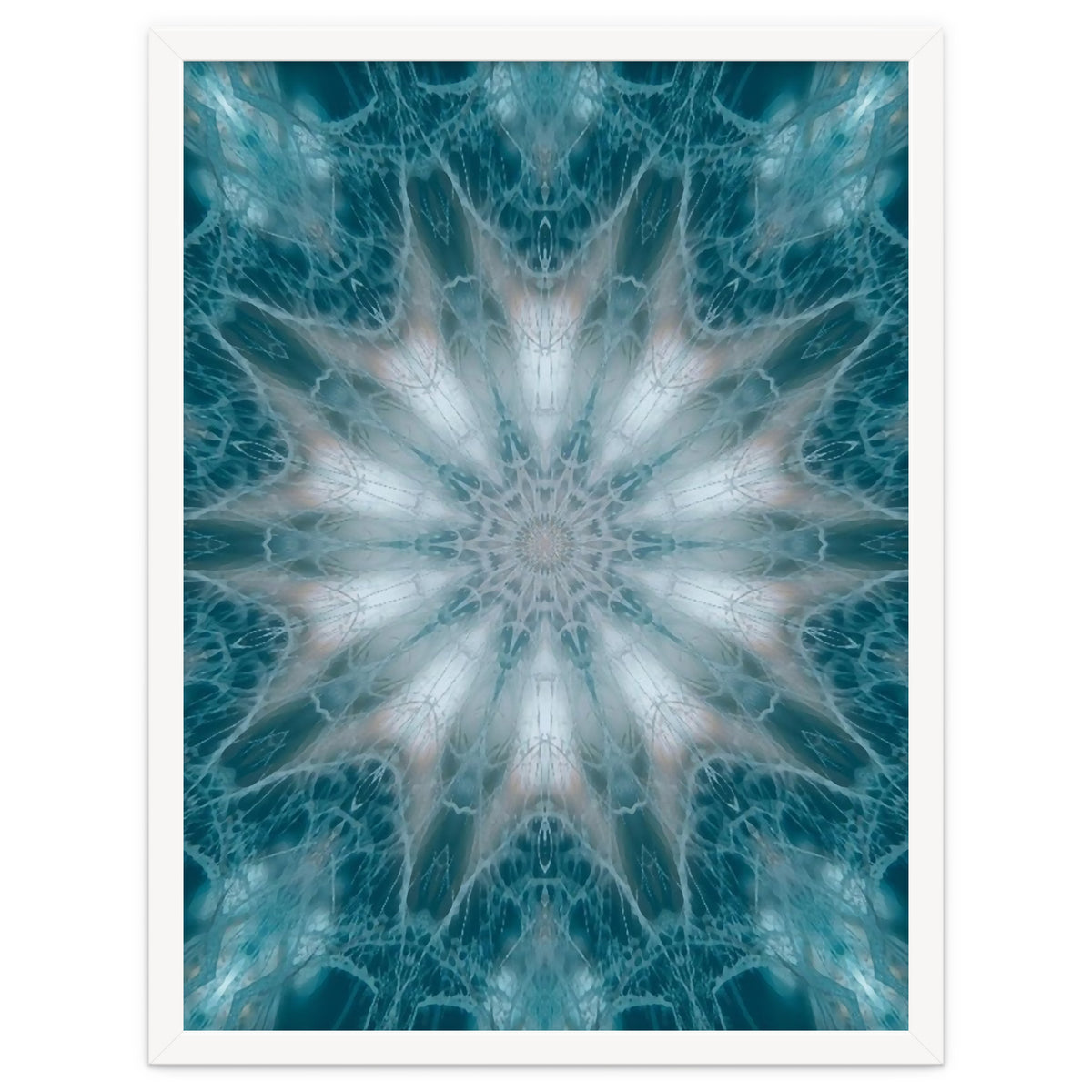 Mandala - Green, White, Rose