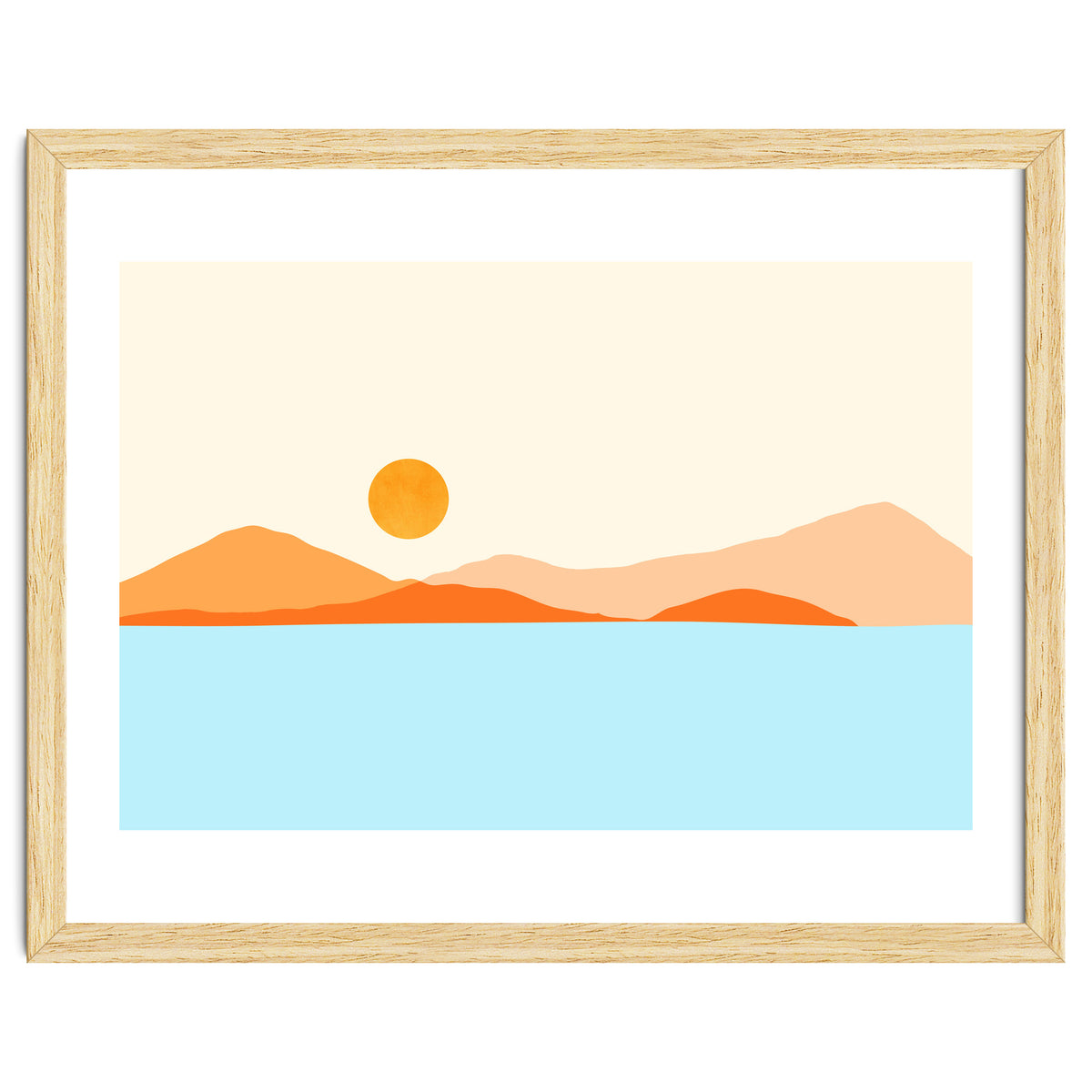 Desert Sea Minimal Landscape