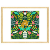 Cheetah Couple Illustration, Wild Cat Jungle Nature, Mandala Painting, Wildlife Tropical Tiger thumbnail