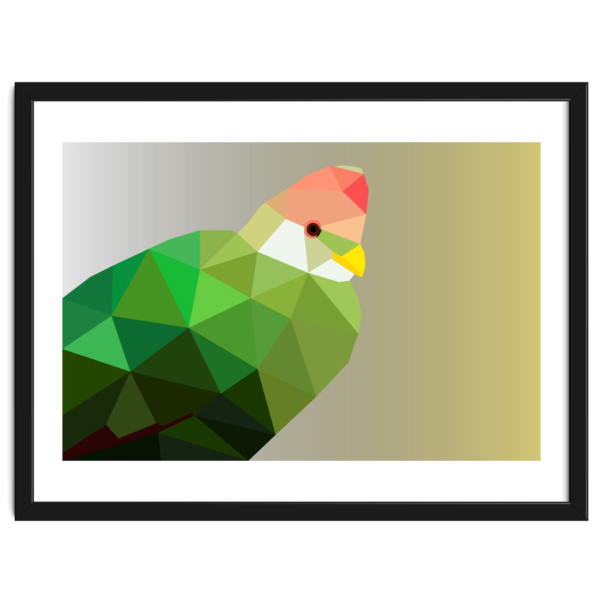 Red Crested Turaco Low Poly Art