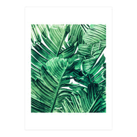 Tropical State of Mind | Watercolor Palm Banana Leaves Painting | Botanical Jungle Bohemian Plants (Print Only)