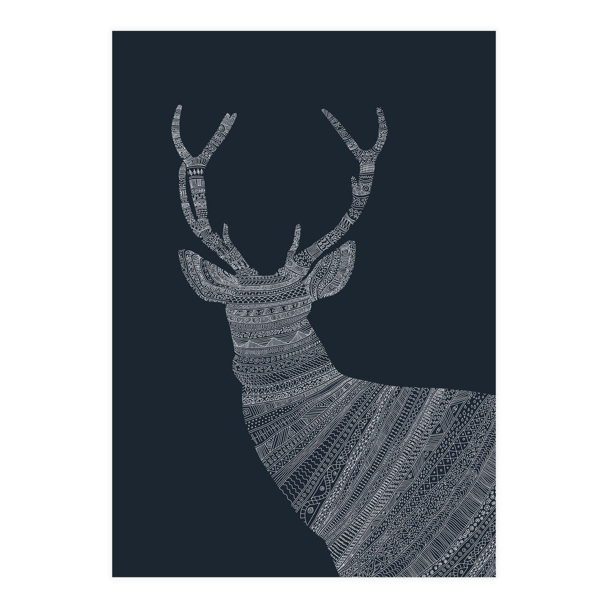 Stag Blue Poster (Print Only)