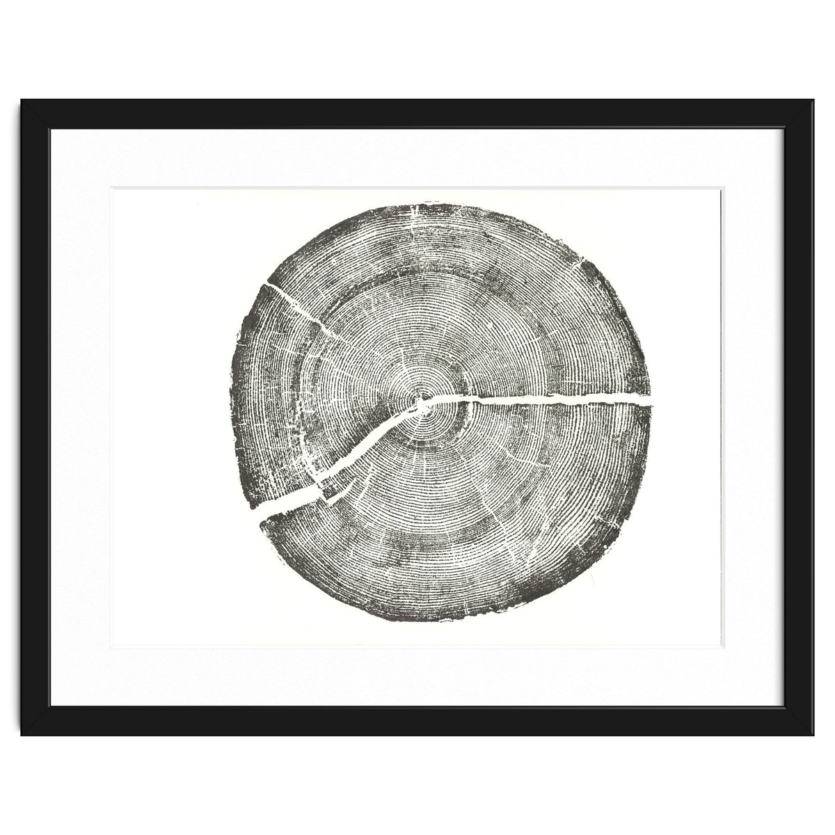 Rock Canyon, Tree Ring Print, Woodblock