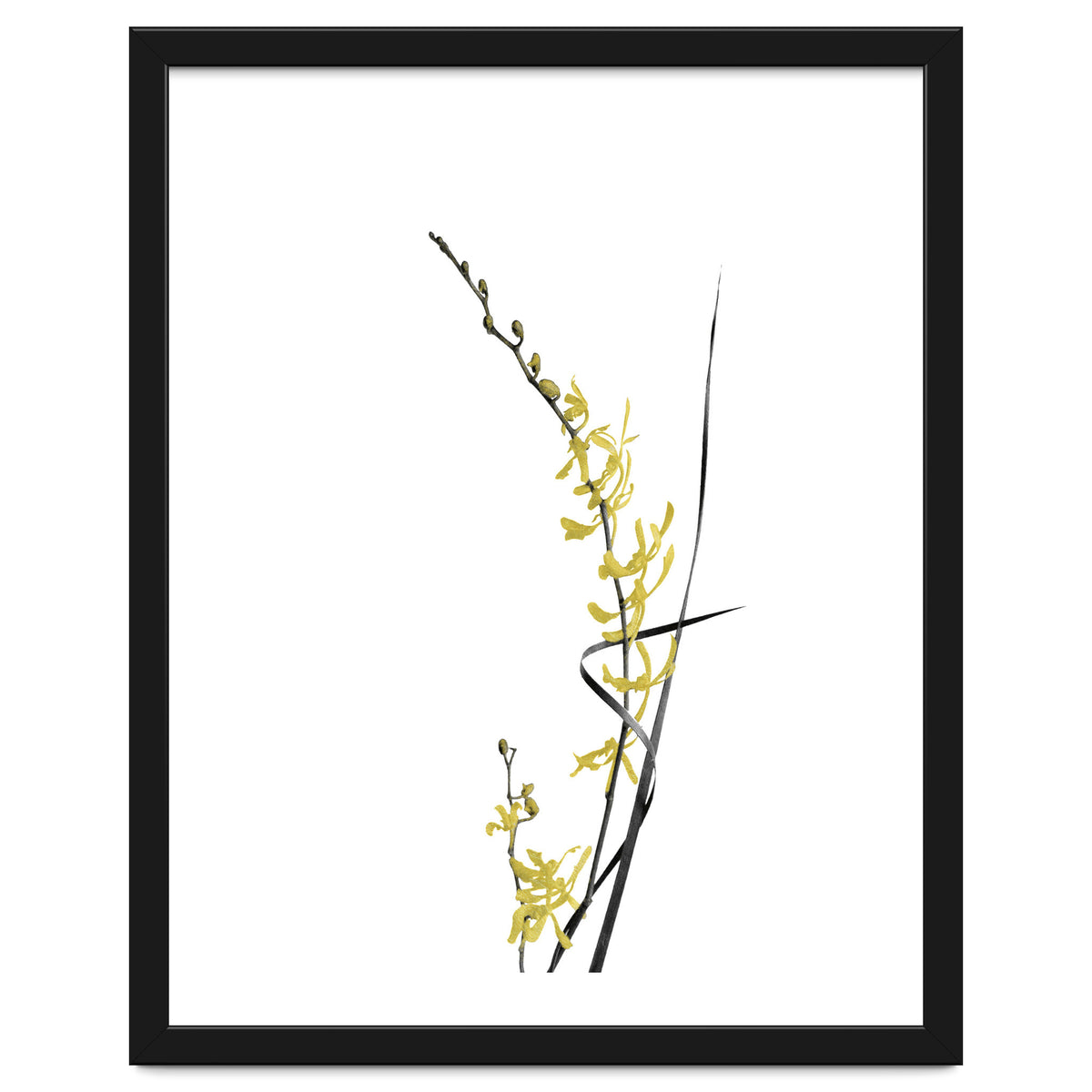 Flower Minimal Black And Gold 06