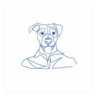 One Line Art Dog  (Print Only)