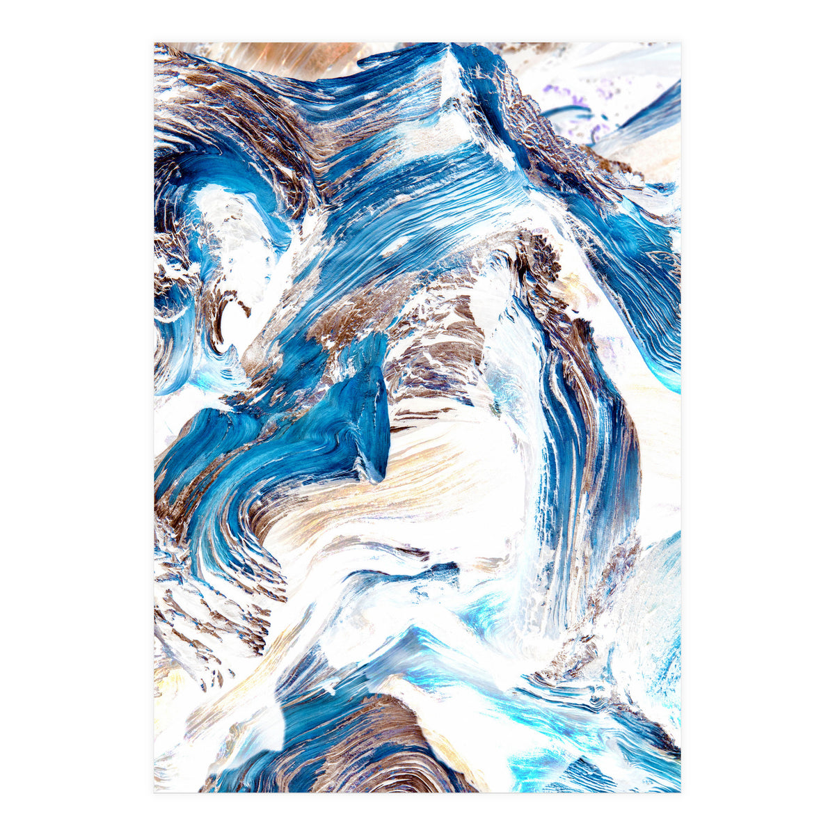 Clarity | Abstract Ocean Earth Sea Graphic | Scandinavian Nature Sky Waves Space (Print Only)