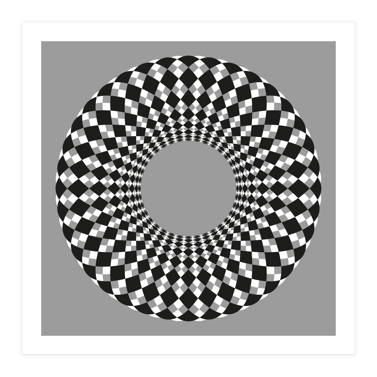 Black and white round (Print Only)