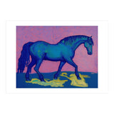 Blue Horse Abstract Painting (Print Only) thumbnail