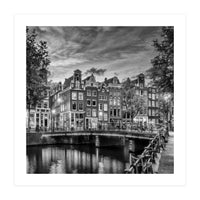 AMSTERDAM Idyllic impression from Singel | Monochrome (Print Only)