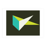 Geometric Shapes No. 67 - turquoise & lime (Print Only) thumbnail