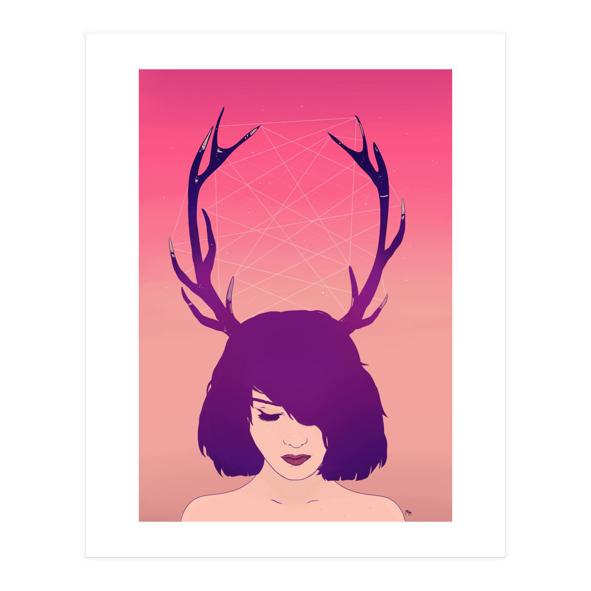 Jackalope Lady (Print Only)
