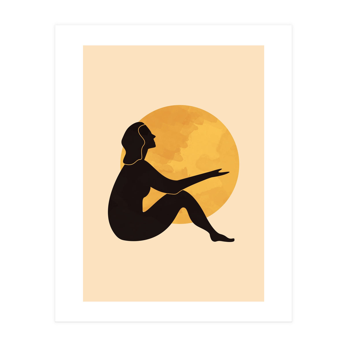 Woman And The Moon II (Print Only)