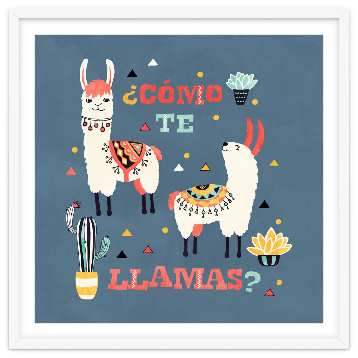 Llama With Cactus Como Te Llamas Spanish Saying 1