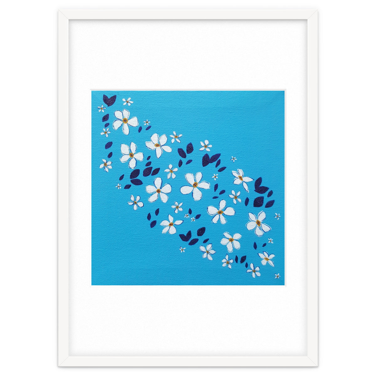 Flowers On Blue