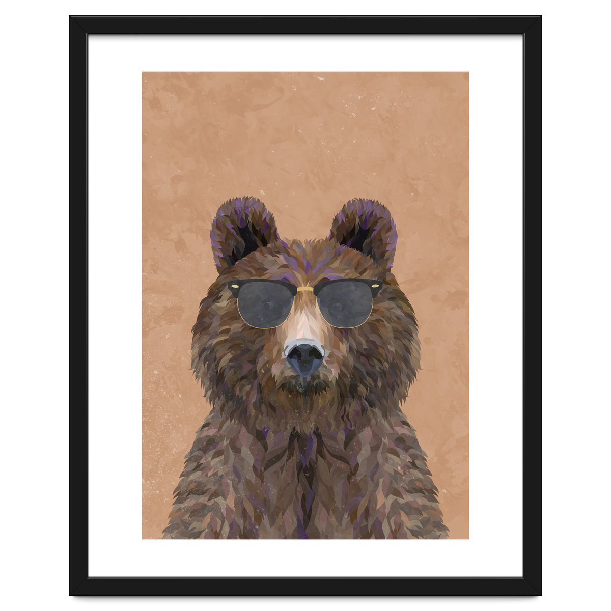 Cool Bear Wearing Sunglasses Portrait
