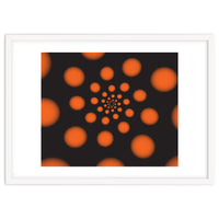 Orange Spiral Dots