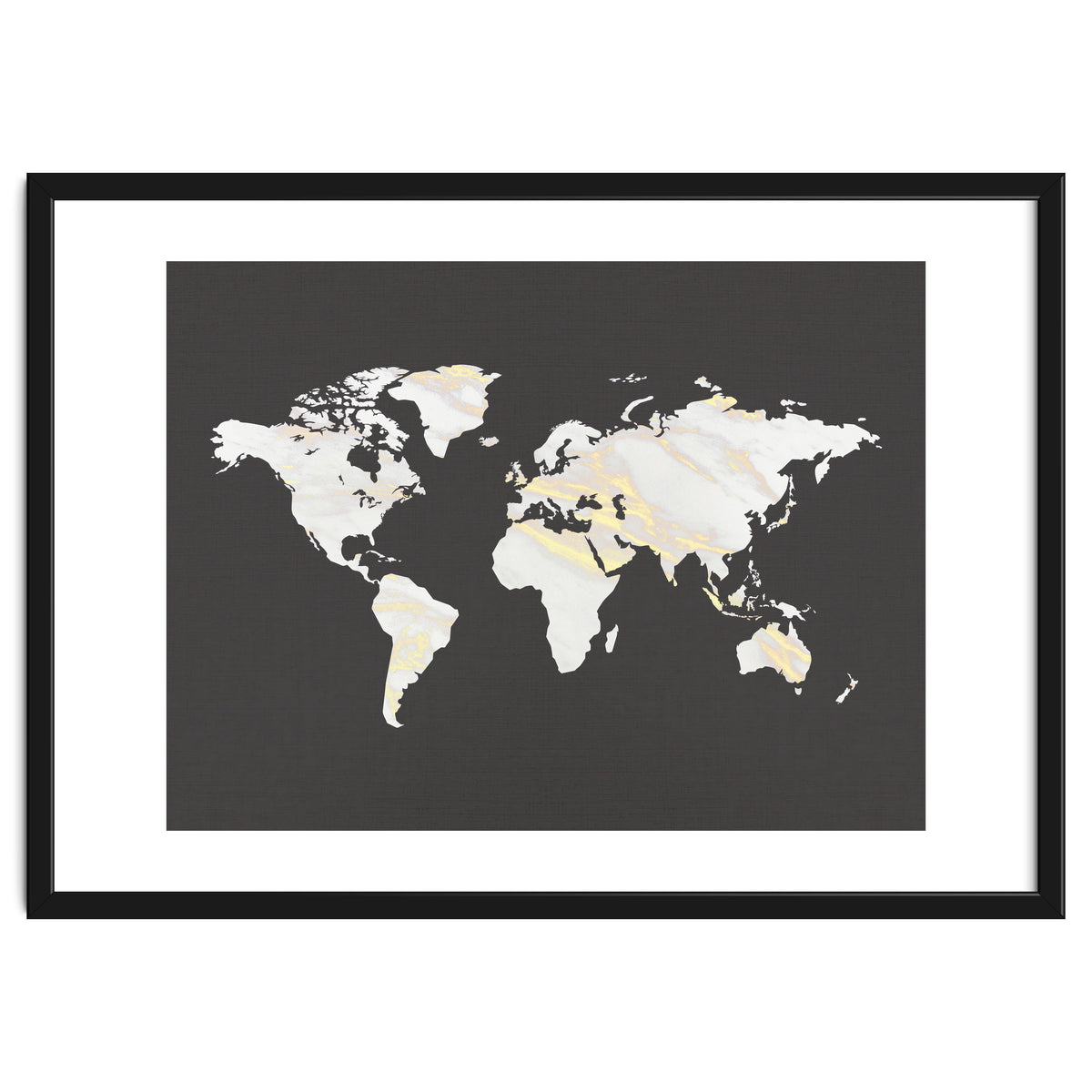 Marbel Gold World Map