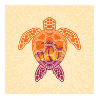 Tropical Sunset Sea Turtle Design (Print Only)