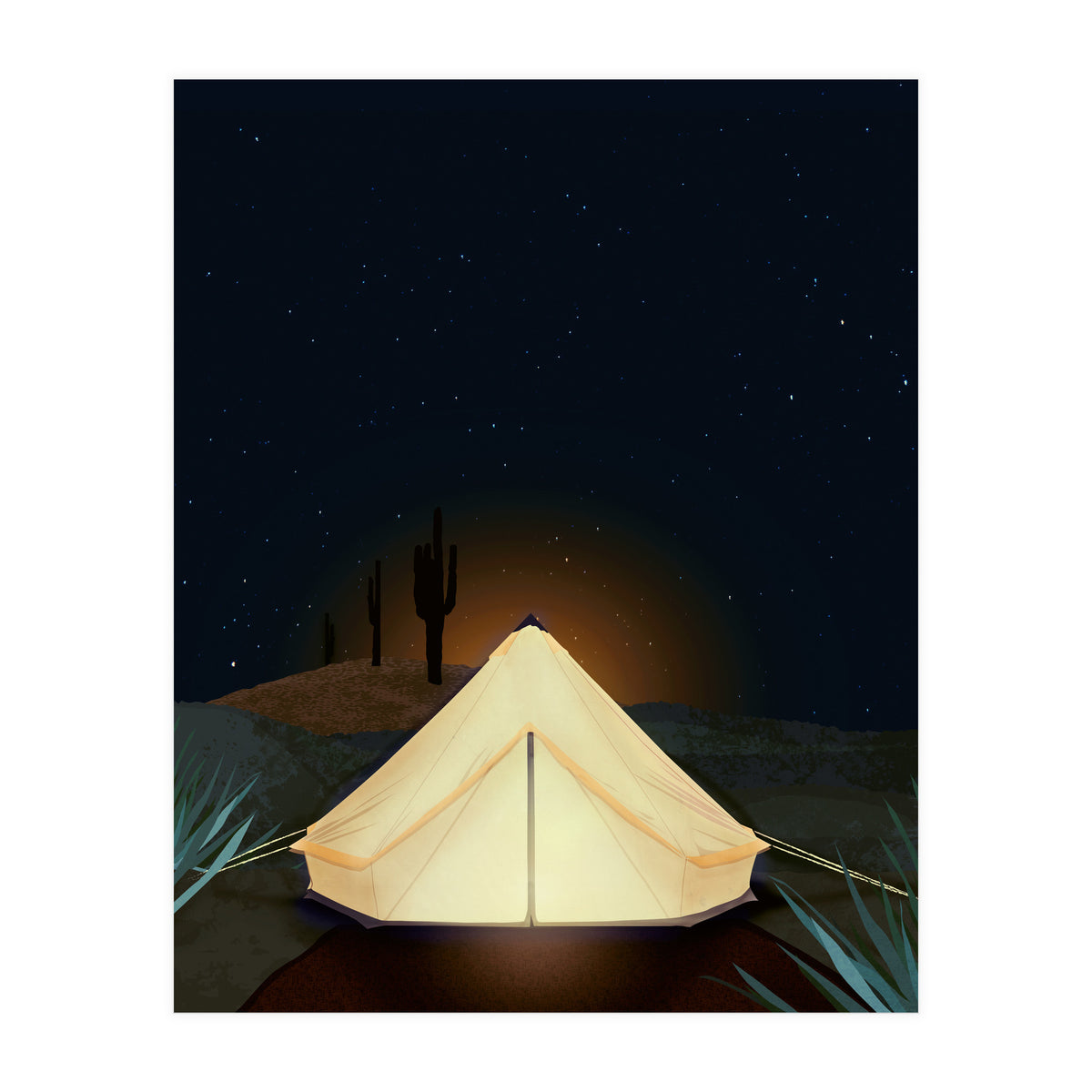 Tent at Night (Print Only)