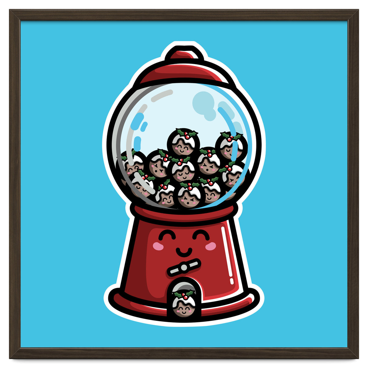 Kawaii Cute Christmas Pudding Gumball Machine