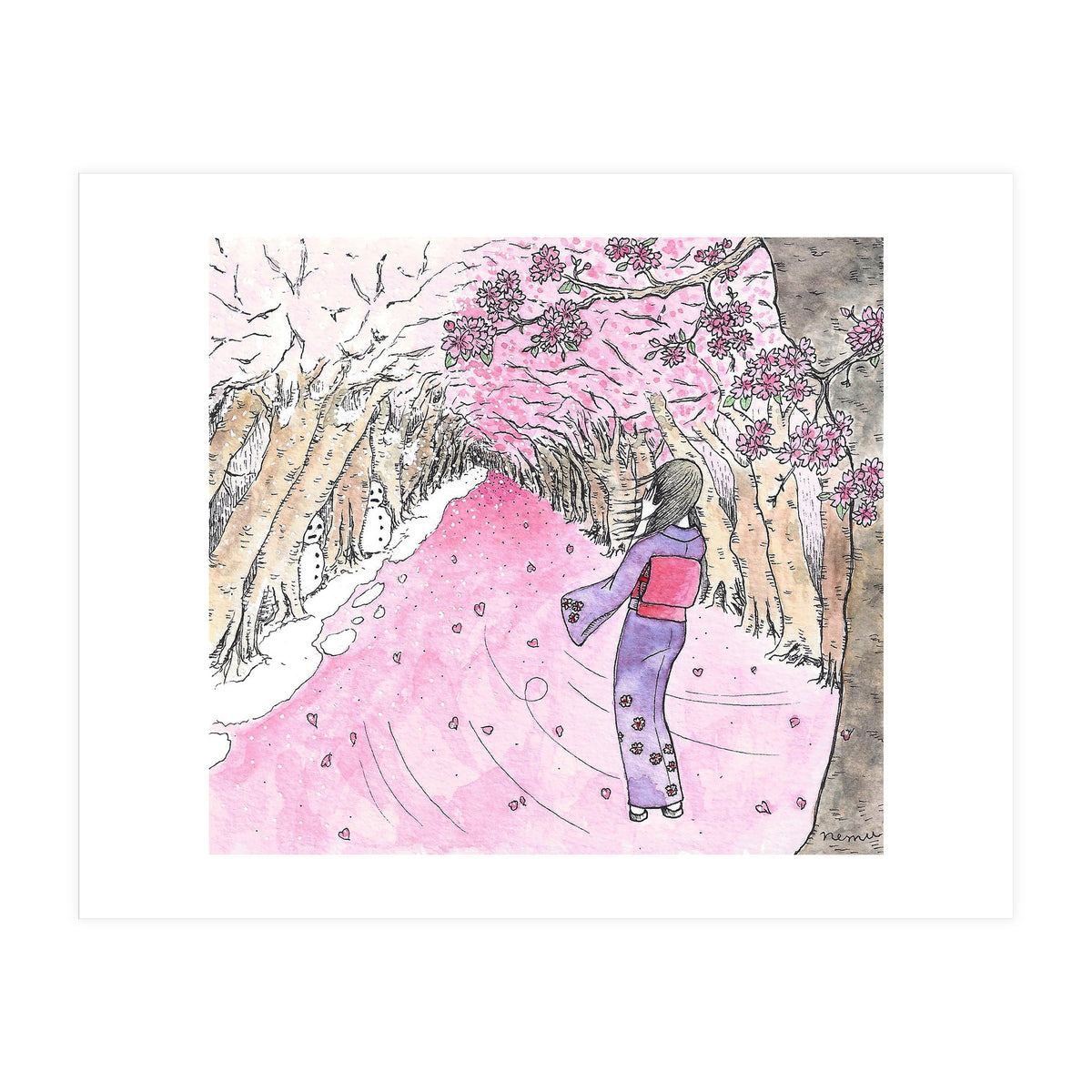 Cherry Blossom Flurry (Print Only)